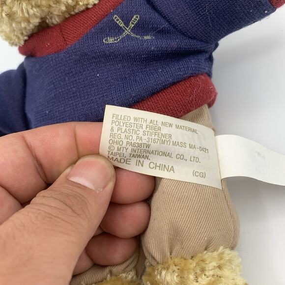 Vintage Dan Dee Collector's Choice Teddy Bear Golfer 9” Kid's Toy Small Cute - Picture 7 of 9